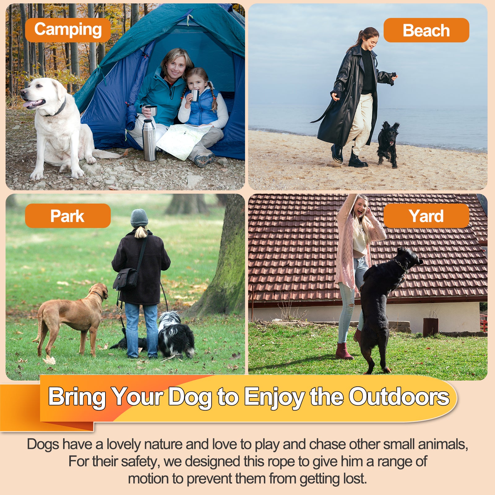 Tie Out Cable for Dogs,10/20/30/50/100FT Dog Leads for Yard Chew Proof,Heavy Duty Tie Out Cable for Large Dogs Up to 125lbs,Dog Runner Tether